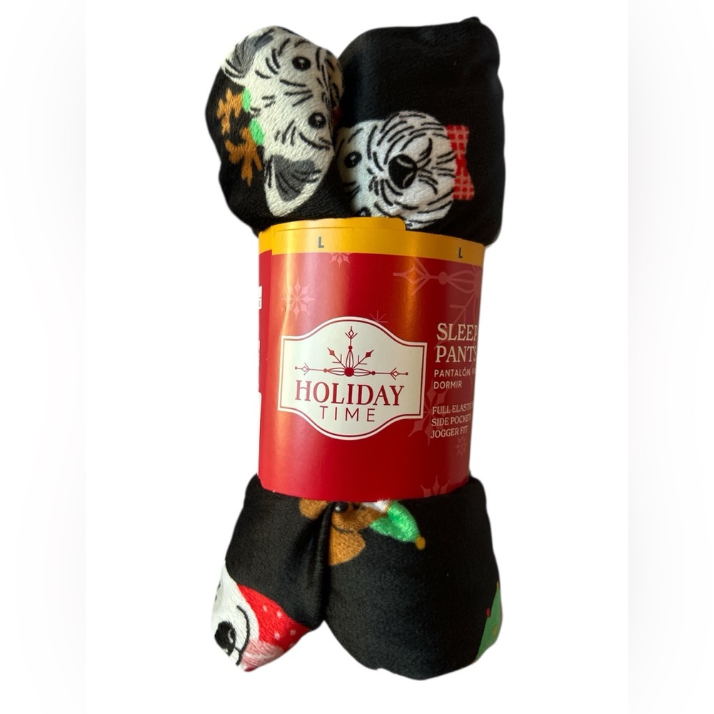 Holiday Time Black Soot Tree Barks Sleep Pants